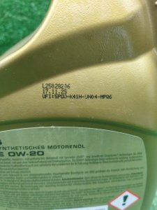 RAVENOL ECS 0W-20 5л