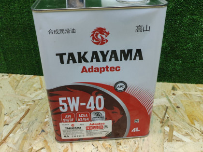 TAKAYAMA Adaptec Fully Synthetic API: SN/CF ACEA: A3/B4 5W-40